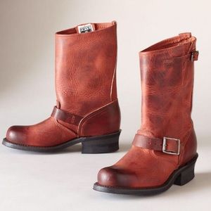 Rare red Frye engineer boots size 8